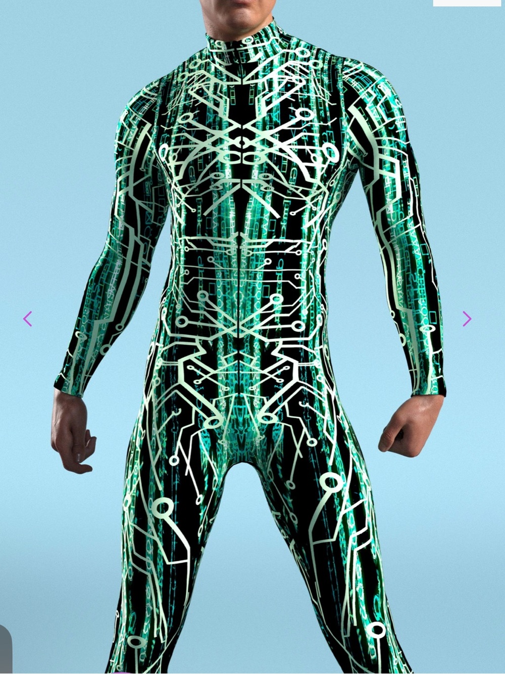 Candy Catz The Agent Smith Green Male Costume